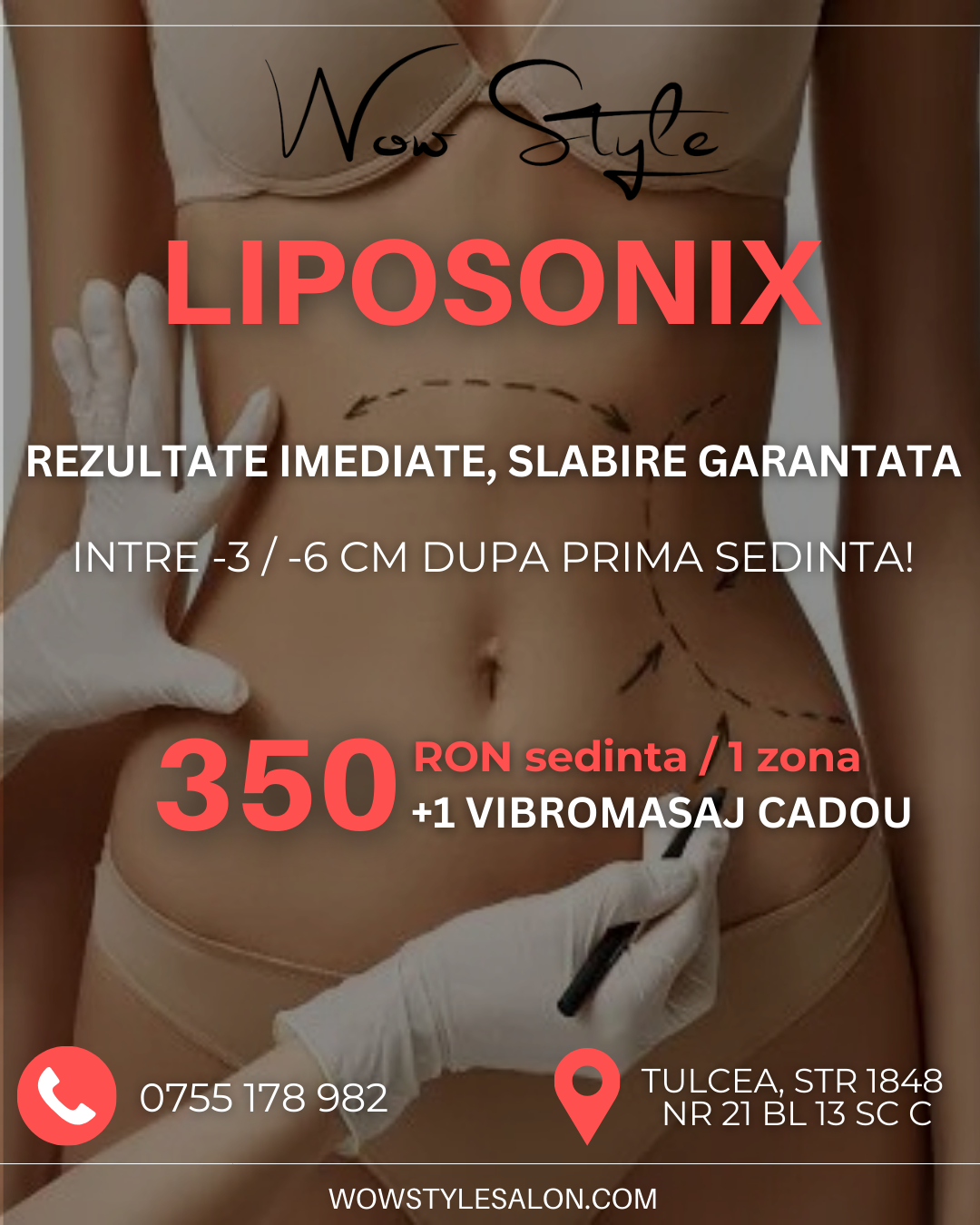 Liposonix, wowstyle salon tulcea, epilare definitiva tulcea, epilare cu ceara tulcea, solar tulcea, bronzare tulcea, salon tulcea, wowbody tulcea, perfectbody tulcea, coafor tulcea, frizerie tulcea, tratamente faciale, oxygenera, oxygeneo, cosmetica tulcea, coafuri tulcea, saloane tulcea, epilat definitiv, epilat tulcea